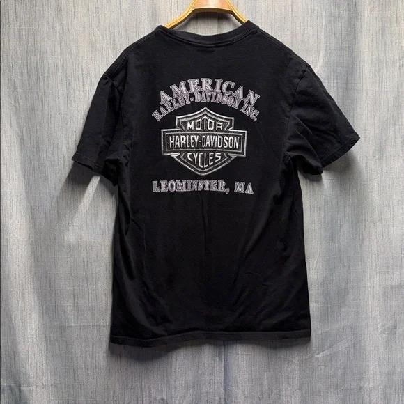 Harley-Davidson Black Tee with Bold Logo size large - Picture 3 of 11